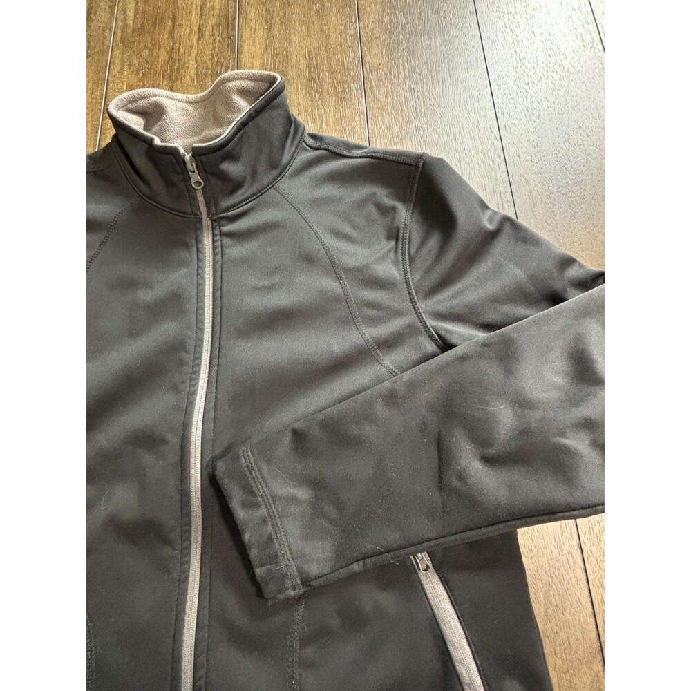 Tek Gear Women’s Jacket Athletic Soft Shell Fleece Lined Full Zip Black Large